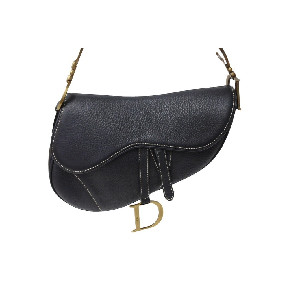 Christian Dior Saddle Bag One Shoulder Hobo Galliano Gold - Picture 2 of 10